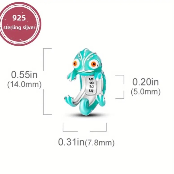 Women’s 925 Sterling Silver Chameleon Charm - NWT - Picture 4 of 5
